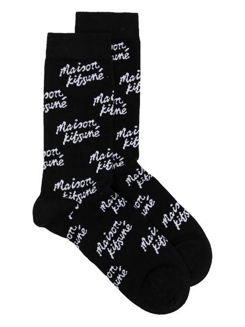 Handwriting all over socks Maison Kitsuné | NM06440KT0014P199